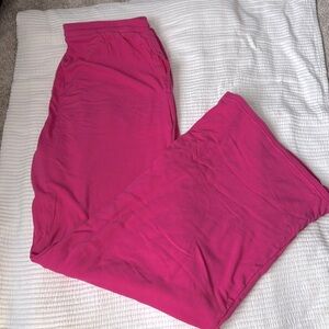 P’tula Ribbed Wide Leg Pants Pink M